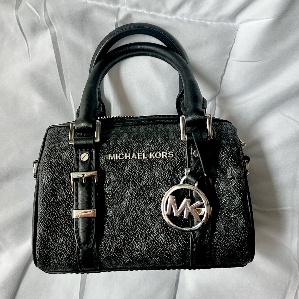 Michael Kors Bedford Legacy Extra-Small Logo Duffle Crossbody Bag - Black